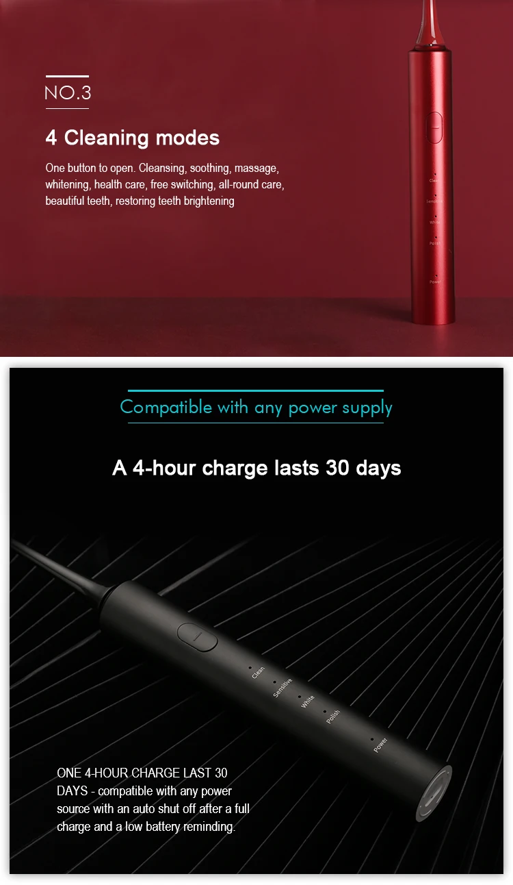 Good quality electric rechargable toothbrush/electric sonic toothbrush for sale