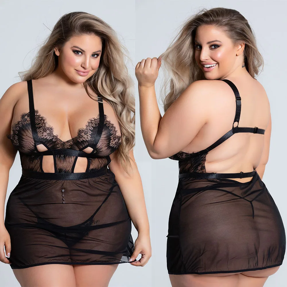 klik Alexander Graham Bell Badeværelse Ladies Adult See-through Plus Size Lace Slip Mesh Chemise Hollow Out Sexy  Costumes Erotic Babydoll Lingerie - Buy Big Size Plus Large See-through  Adult Nude Babydoll Lingerie Sexy Lingerie Underwear Women,Fat Lace