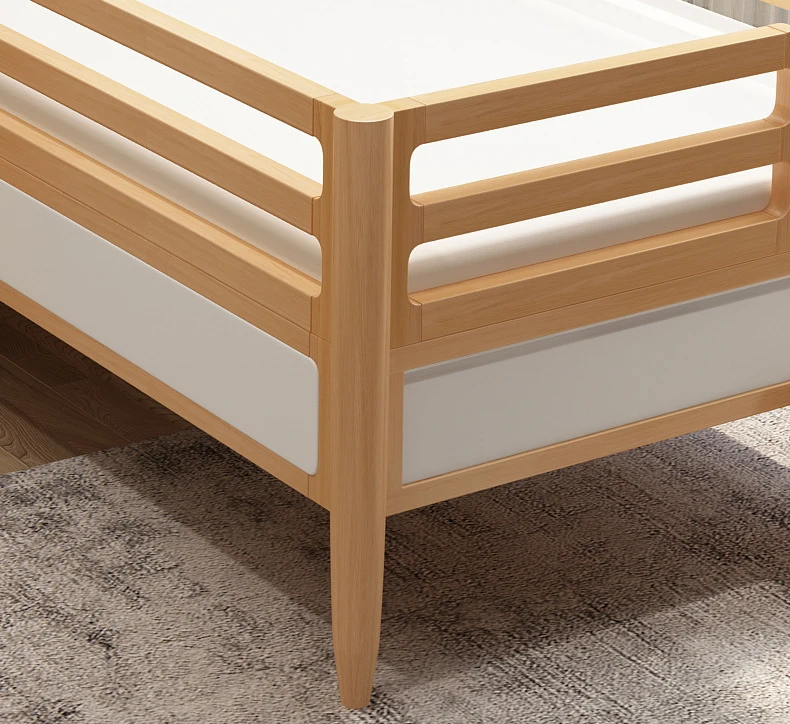 product-BoomDear Wood-Modern Simple Style Solidoak wood kids wooden cot sleeping bed for children be-2