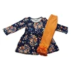 Girl autumn trouser set with three ruffled edges 2019