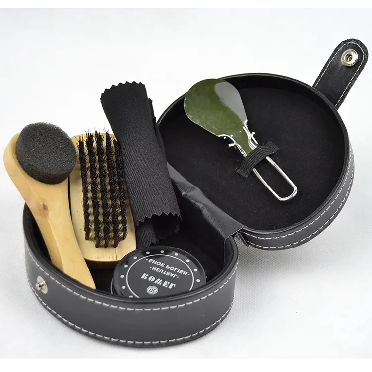 product factory direct supply shoe shine set leather shoe care kit custom logo shoe care set-5