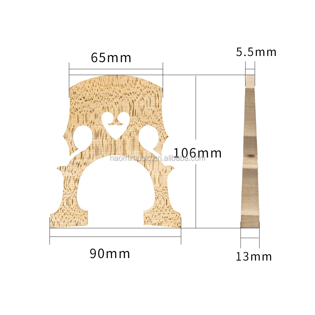 Naomi Cello Bridge Master Aa Grade Maple Wood Bridge 4/4 3/4 1/2 1/4 1/