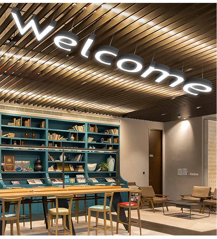letter lamp customizable for restaurant coffee shop personalized ceiling chandelier-8