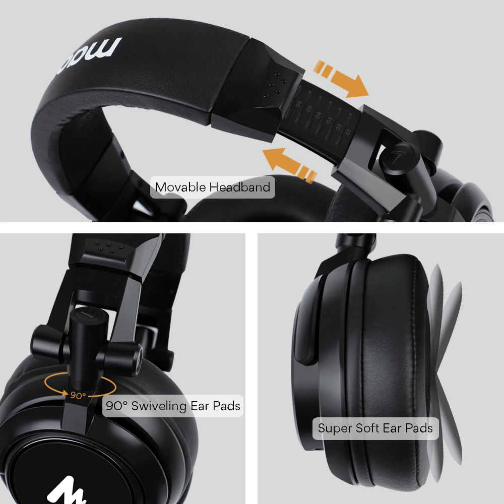 Free Shipping DJ Monitor Headphones Sound Quality Dynamic Over Ear Stereo Studio Real-Time Monitor Headphone
