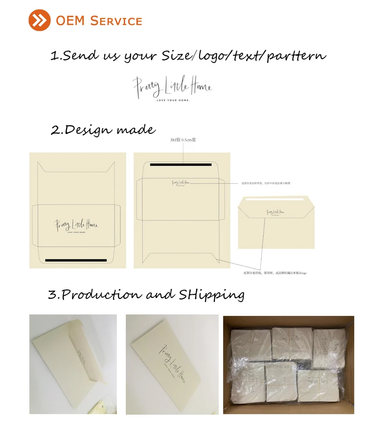 Custom Made White Logo String Tie Cream Color Dl Shipping Pink Paper Envelope.jpg