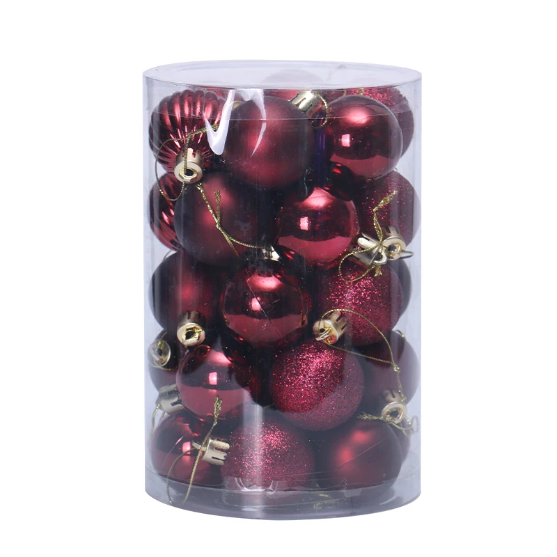 Hot Sale Christmas Ball Decoration Shiny Matte Glitter Christmas Ball Ornament Xmas Ball Ornament