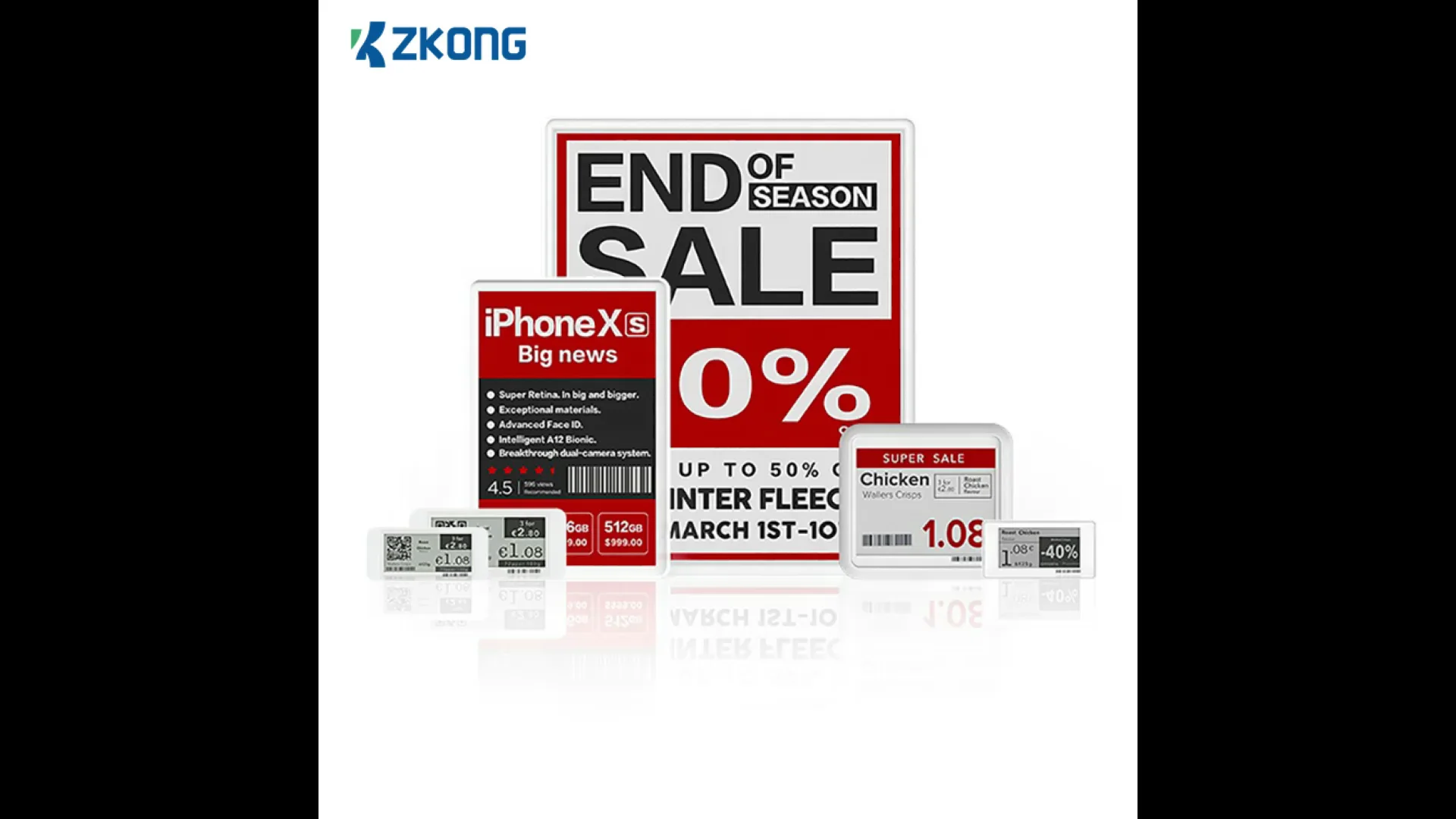 Zkong Demo Kit Esl Samples Accessory Pda Base Station Demo Box