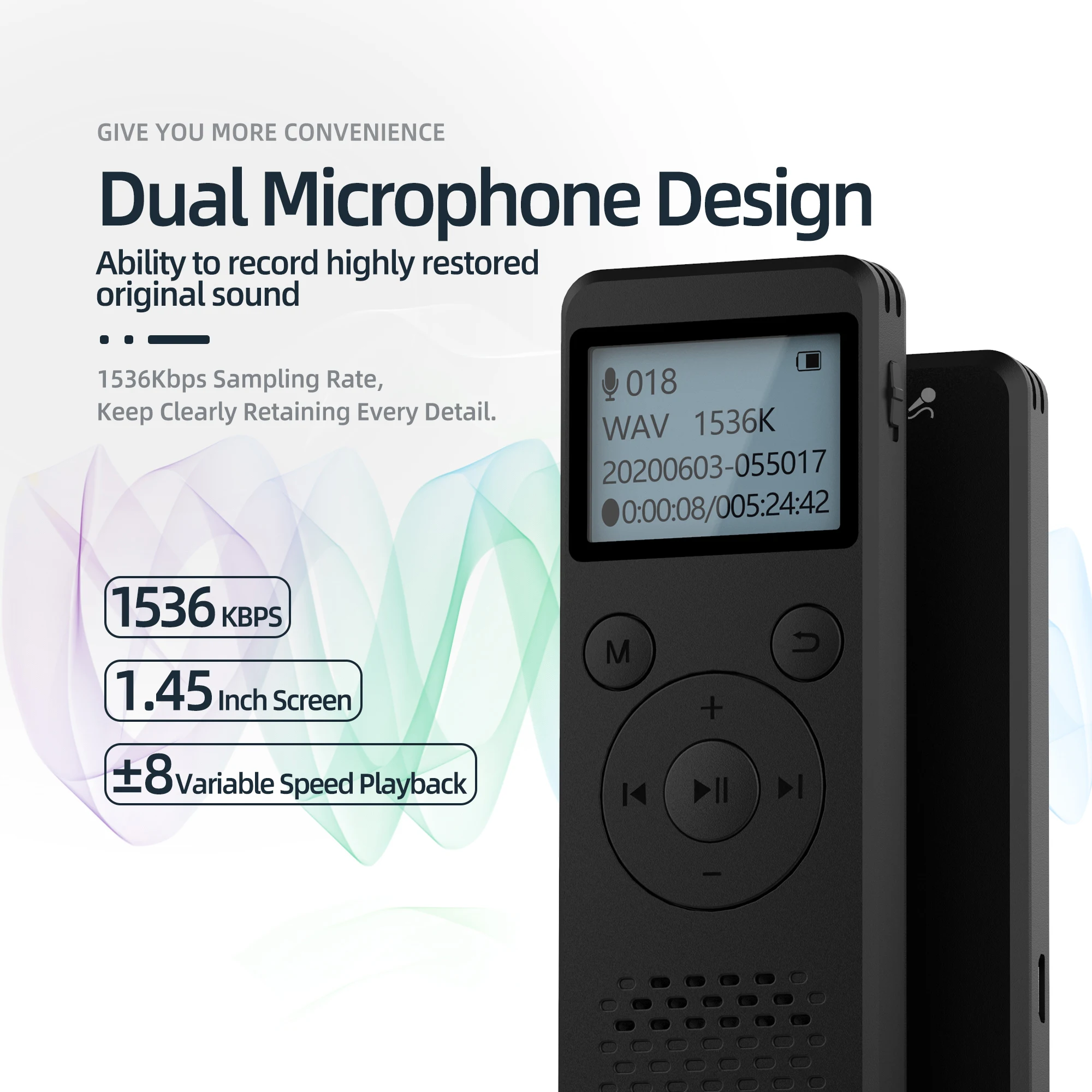 product-Hnsat-Professional multifunctional digital recorder with telephone recording-img-1