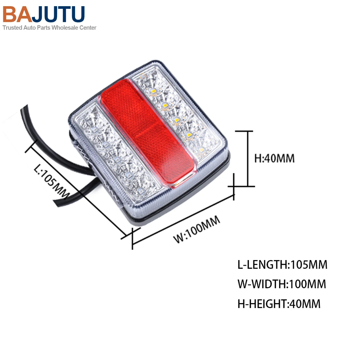 Red+white Tail Light Indicator Warning Lightwholesale Price At Bajutu