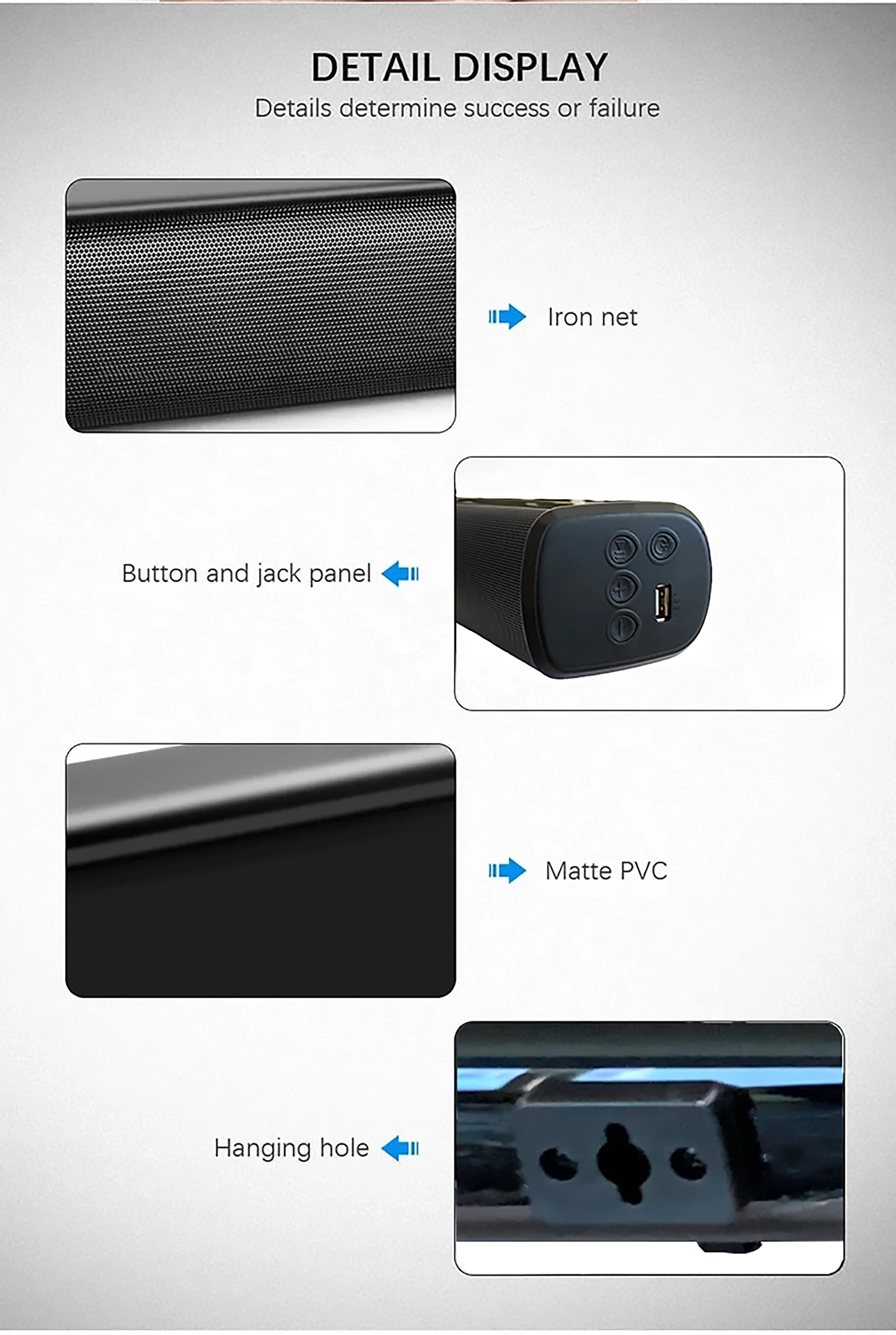 Buzzing Woofers Subwoofer 2.1 Tv Sound Bar 120w Blue Tooth Wireless For