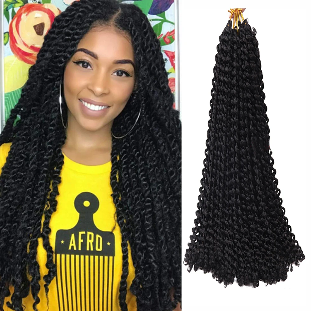 Passion Twist Hair 18&quot; Water Wave Synthetic Braids For Passion Twist