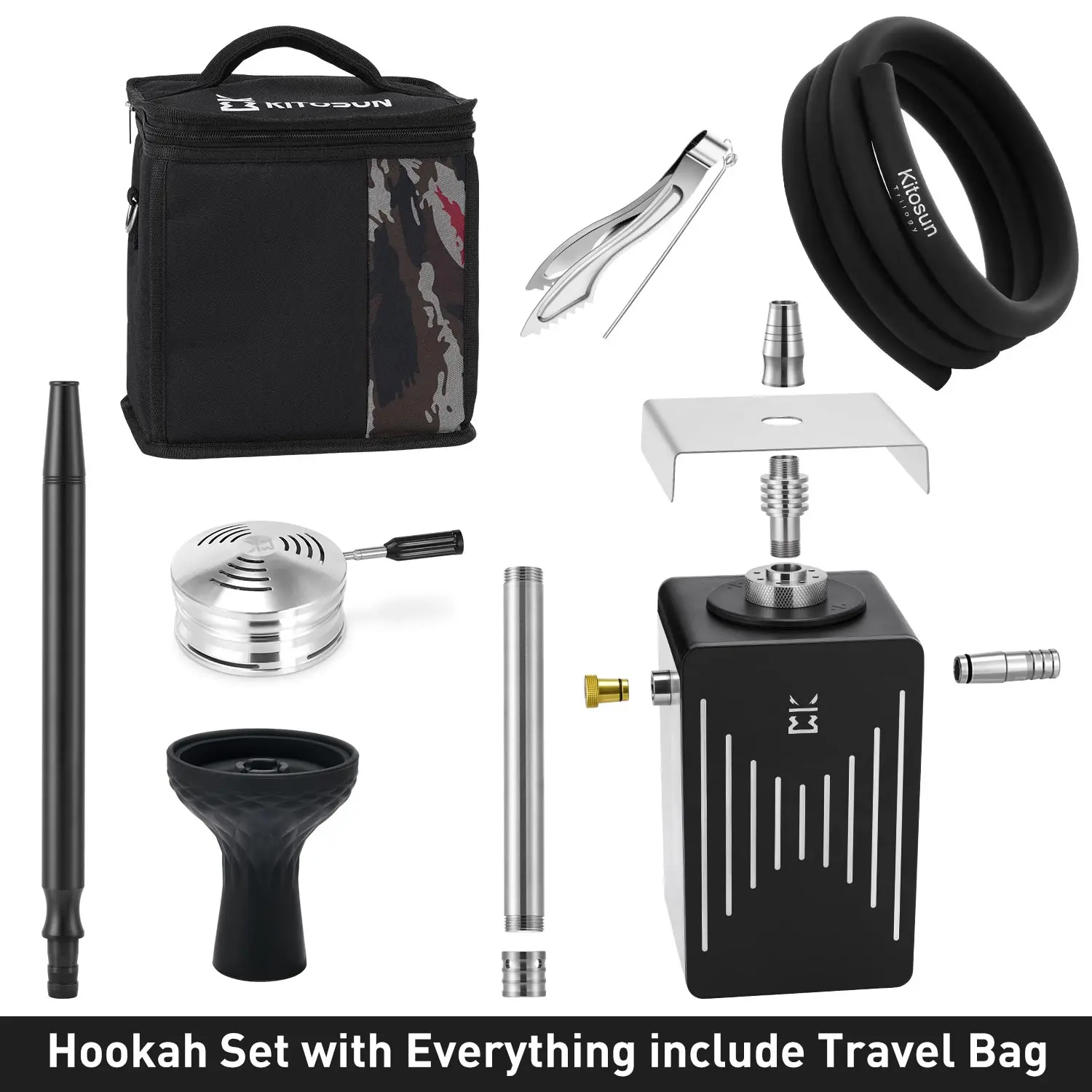 Kitosun Neonmobile Shisha Set Acrylic Modern Hookah Set With