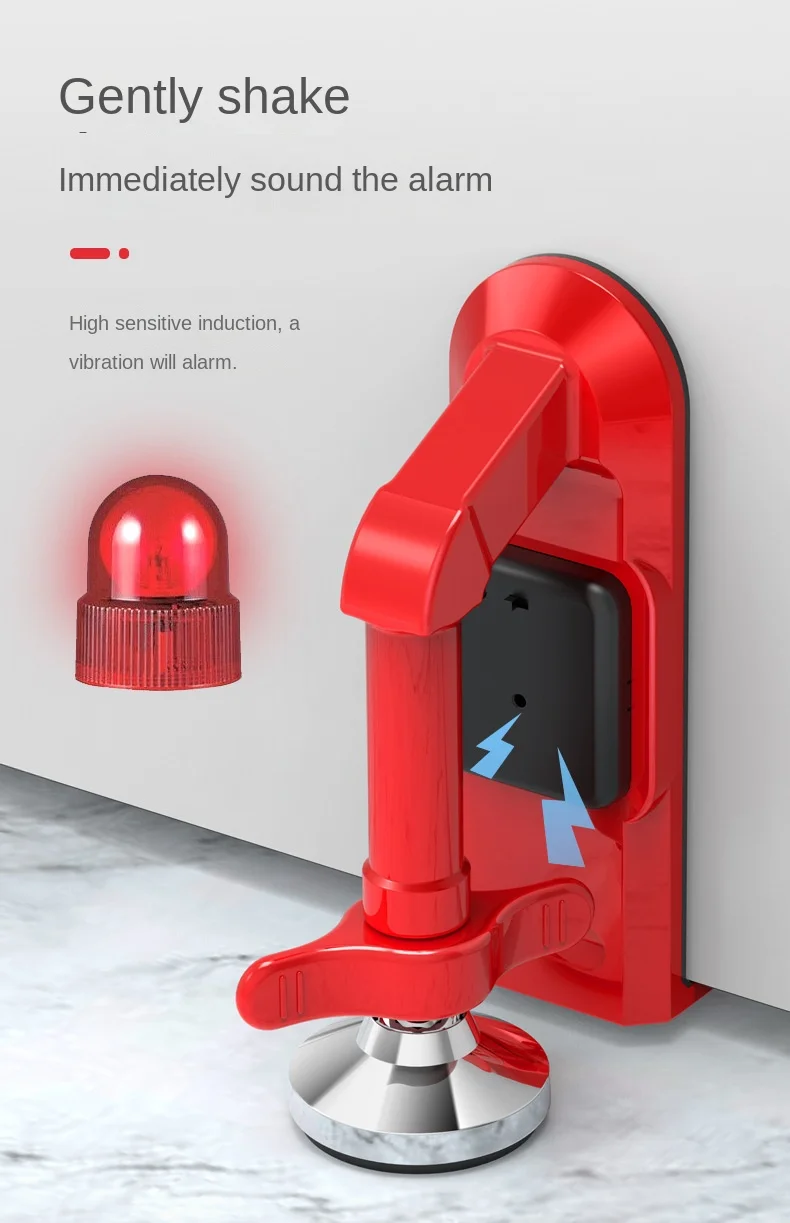 Single Girl Living Alone Hotel Door Blocking Device Portable Travel Door Stopper Alarm Anti-Theft Security Device Alert System