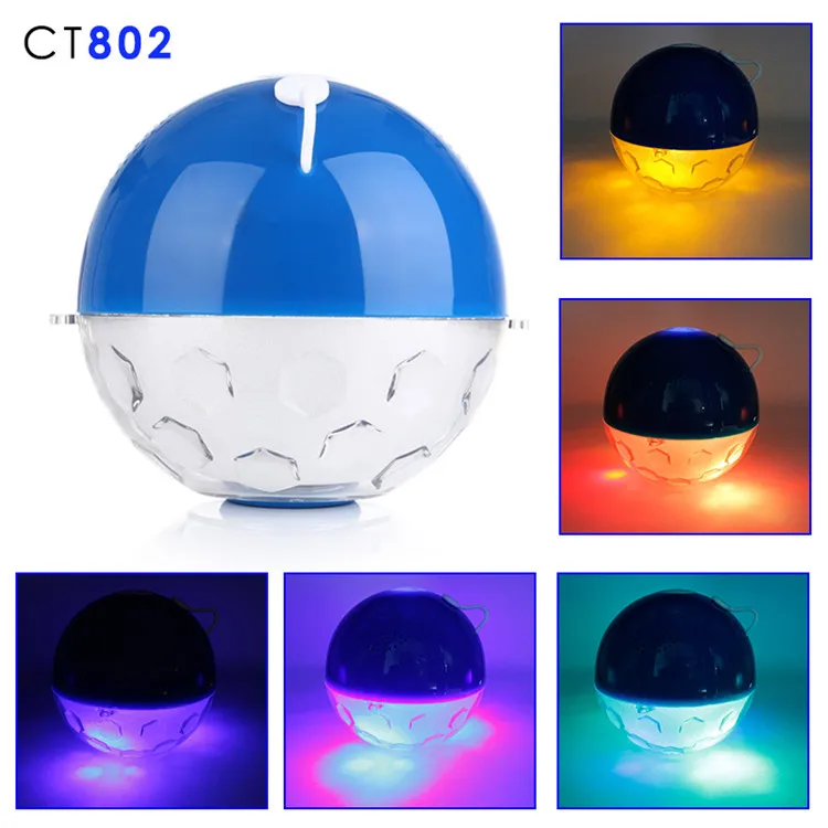 Amazon hot sale outdoor floating light show mini ipx7 portable waterproof bluetooth speaker for garden swimming pool