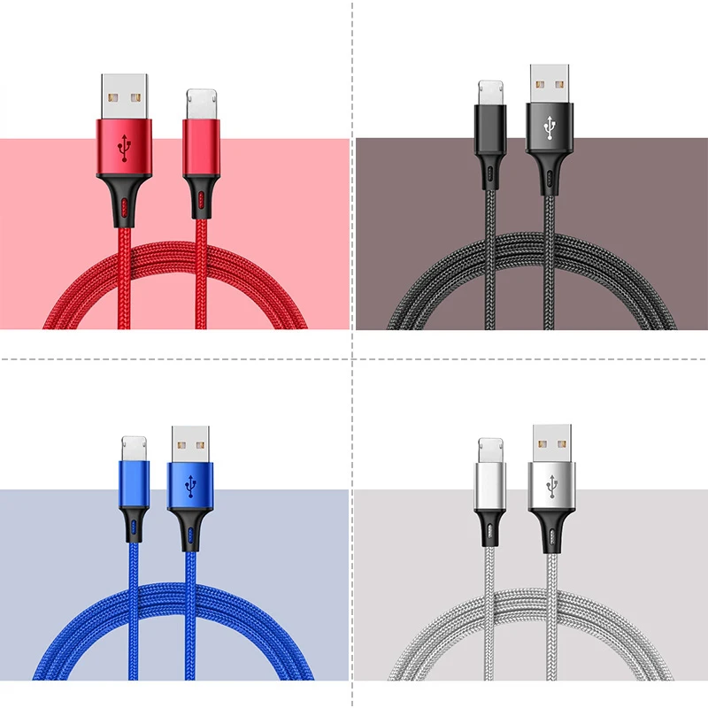
wholesale factory nylon braided fast charging charger data usb charger cable for iphone 
