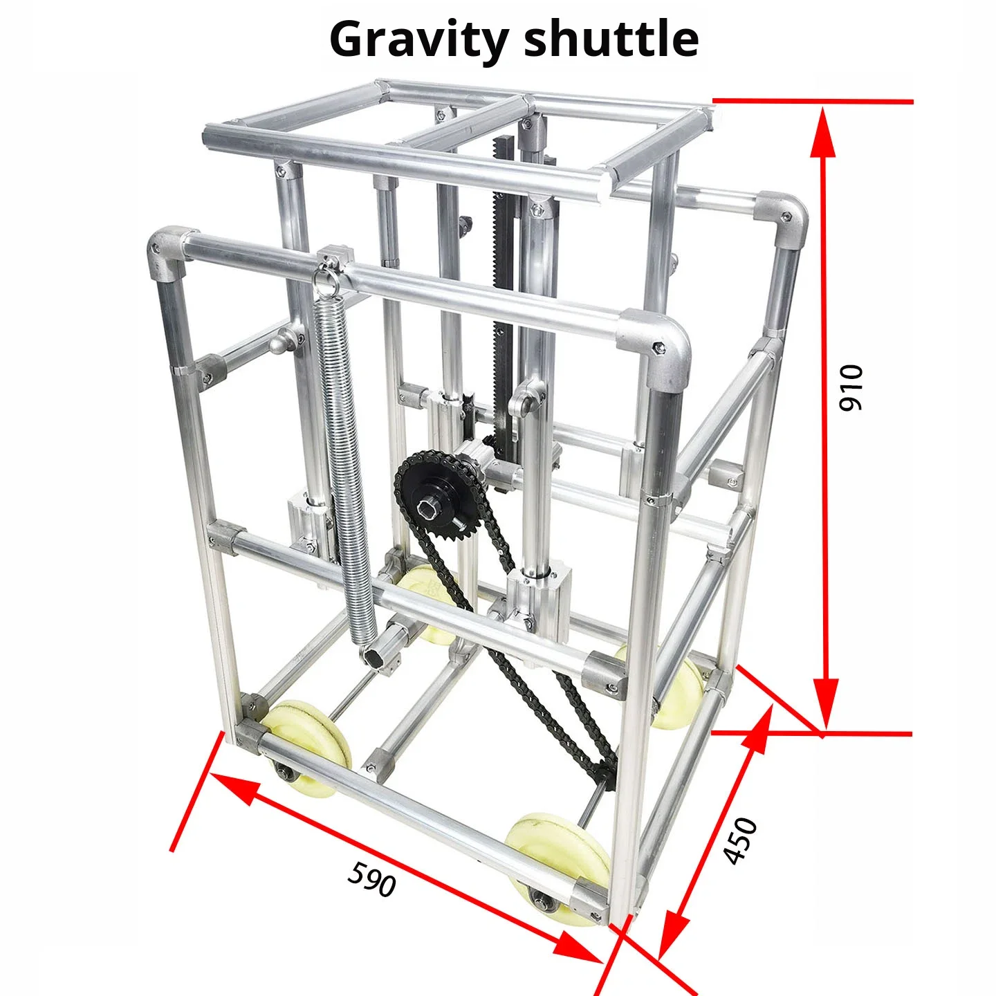 product non powered gravity reciprocating cart automatic feeding lcia low cost automation third generation lean pipeline rod grade 1000-14