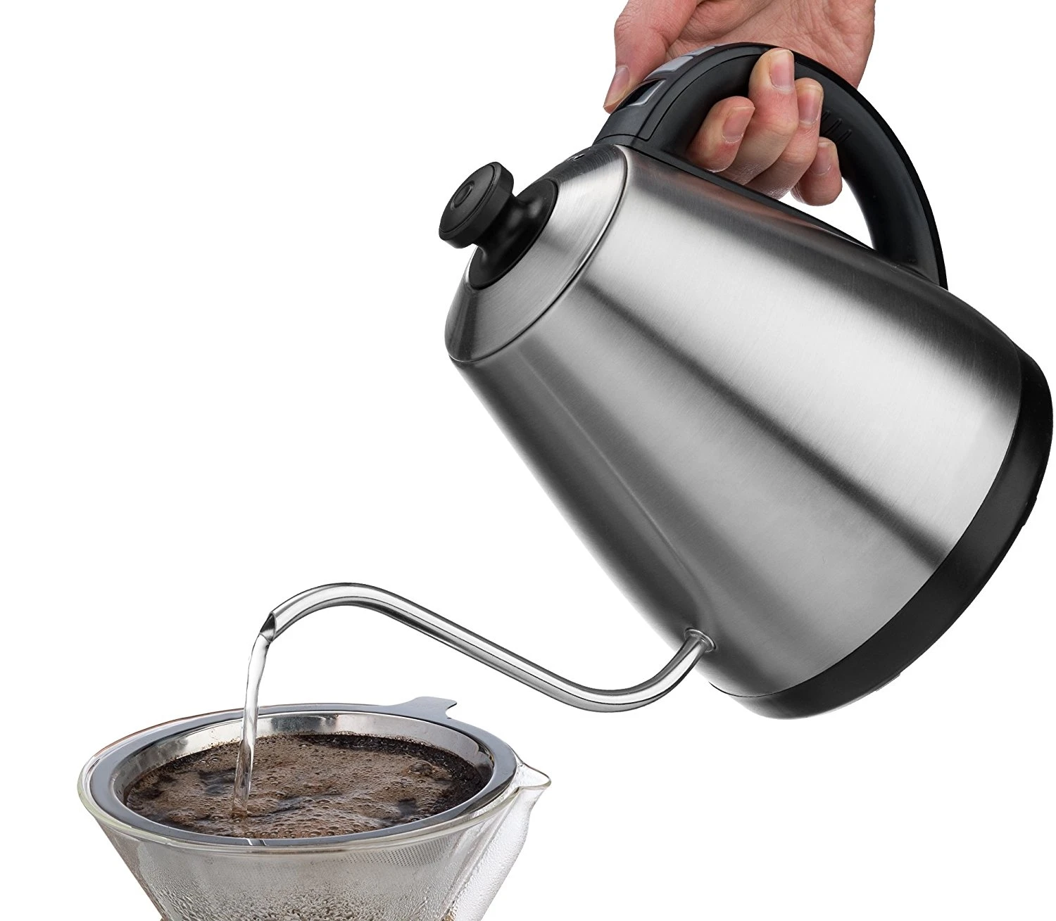 0l便携式鹅颈壶嘴不锈钢银条智能水壶家用电器电热水壶 - buy goose