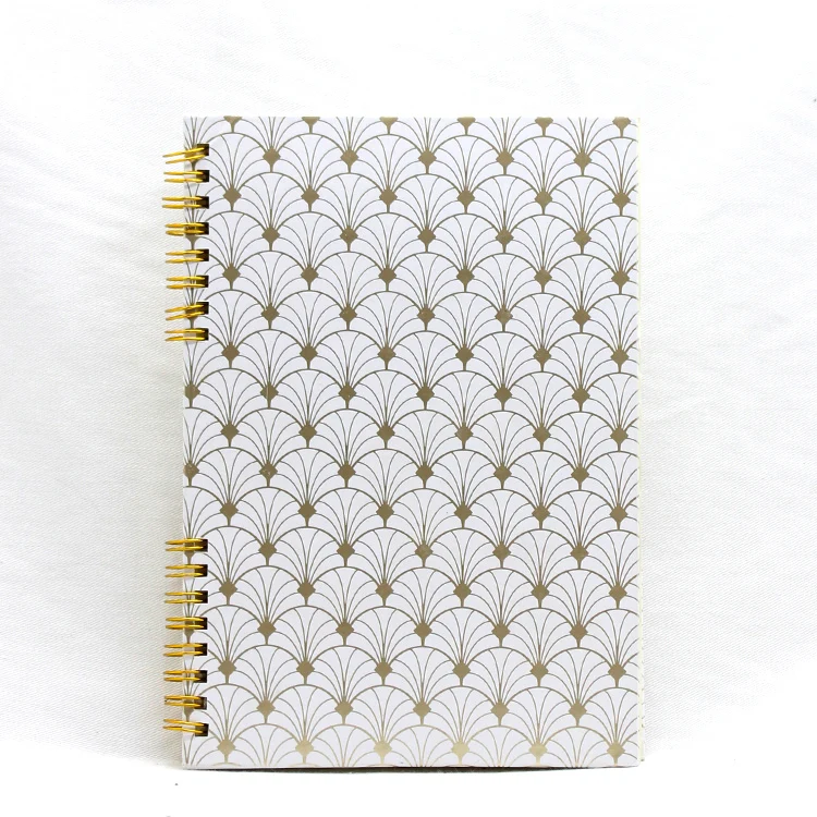 Promotional fashionable eco-friendly office school diary hardcover spiral notebook