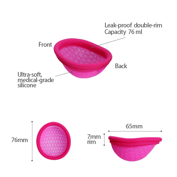 Custom Reusable Disco Menstrual Cup Sterilizing Silicone Menstrual Disk