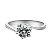 Mengmingna 8mm cz stone silver 925 couple ring six claw setting wedding band rings jewelry women