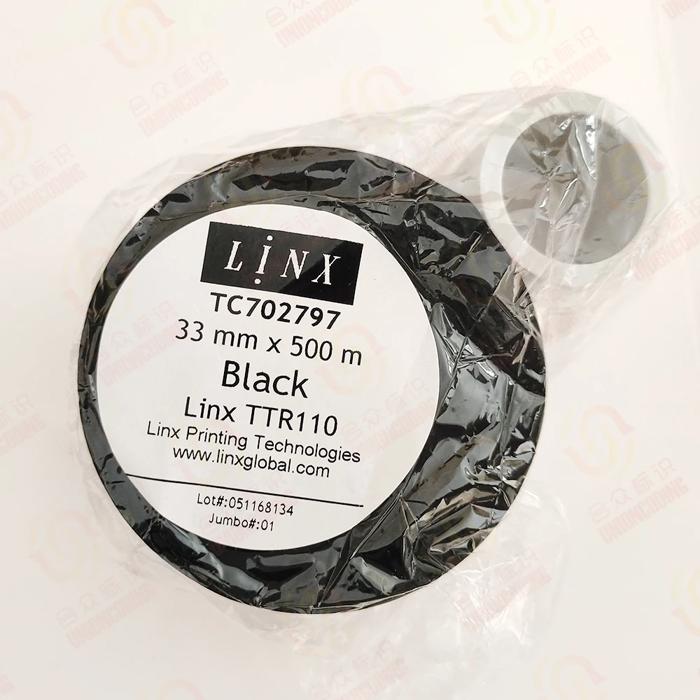 LINX TTR 110 Black Printer Ribbon - 33mm X 500m Original