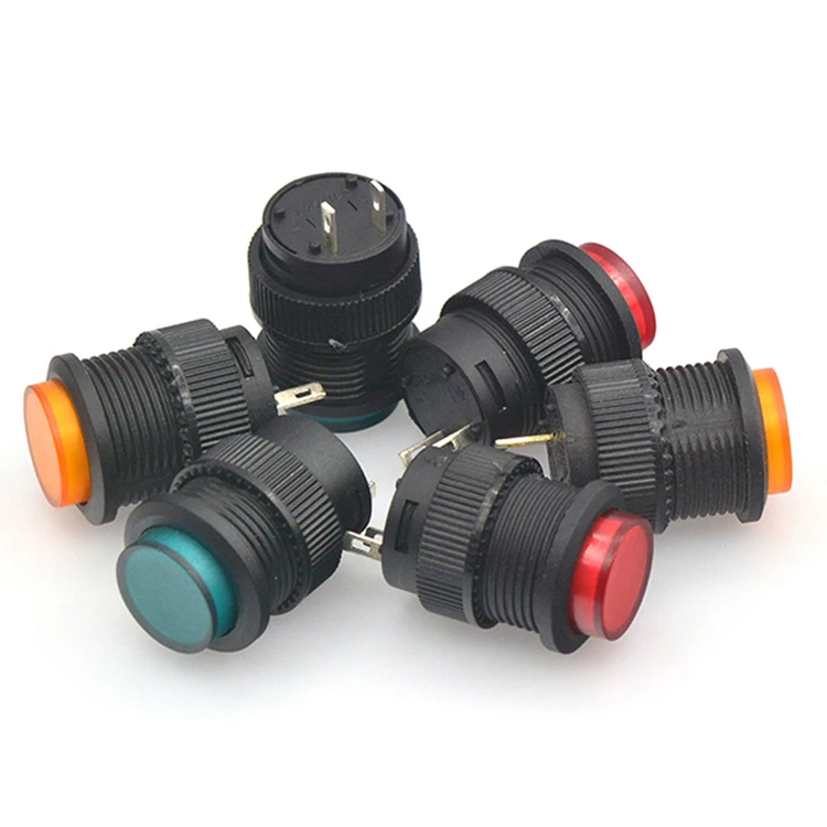 2 x Red On-Off Latching Square Push Button Switch 12mm SPST
