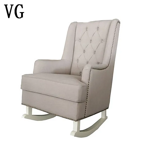 upholstered glider rocking chair