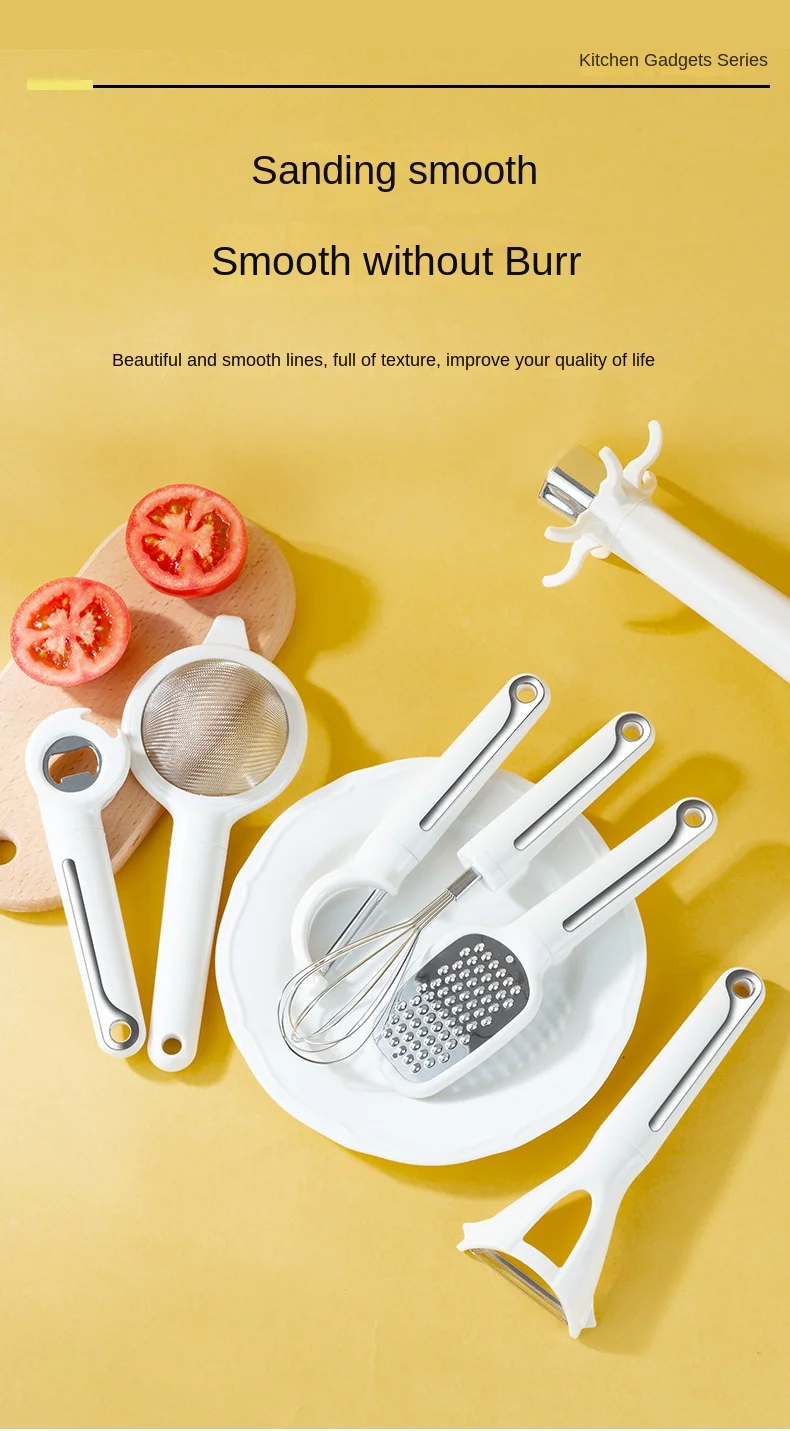 product 7 piece stainless steel manual mixing egg beater set cross border kitchen utensils with pp plastic gadgets for baking  cooking-6