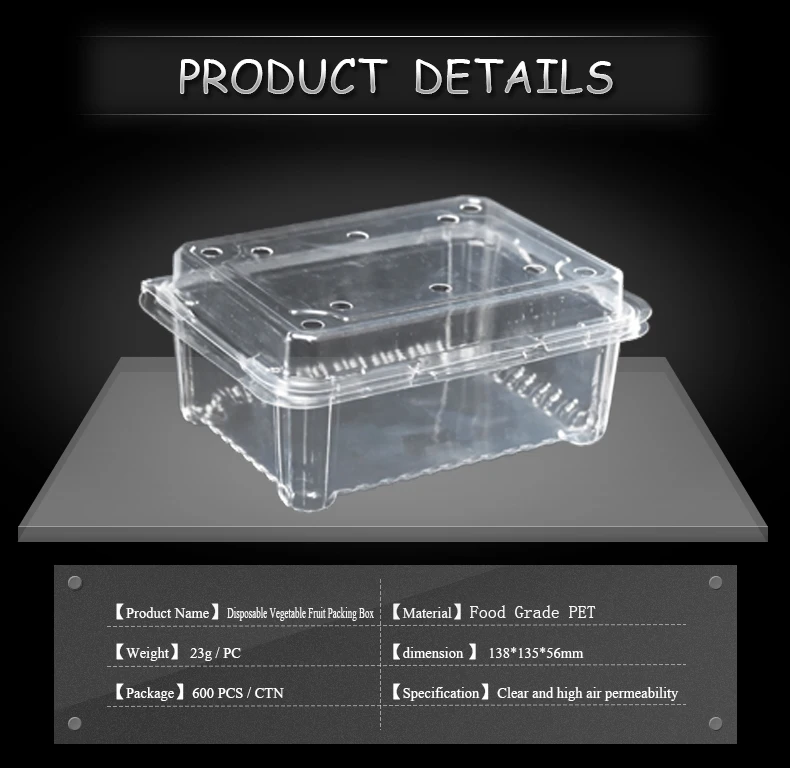 Disposable Plastic Clamshell Fruit Clamshell Packaging Box Clear Fruit ...