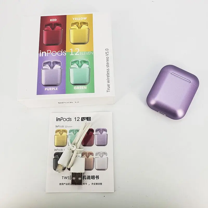 inPods 12 Eleven Pro i12 Metallic Color Finished TWS Earphones for Mobile Phones - ANKUX.COM