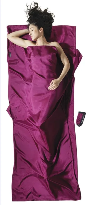 易于携带时尚 100% 天然丝绸睡袋衬里