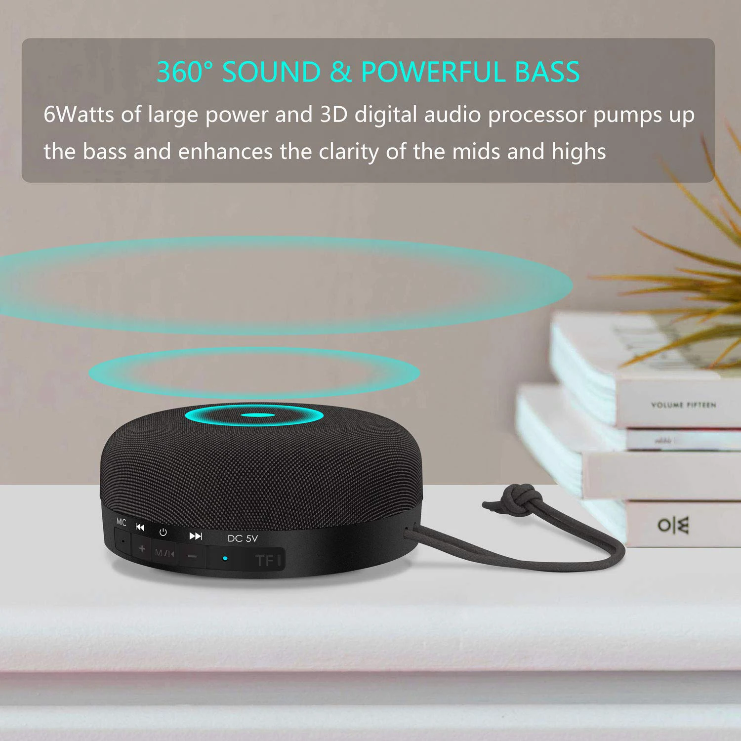 Best seller Gift promotion Logo OEM Mini home portable hand free table hifi 6W waterproof Wireless Speaker - ANKUX.COM