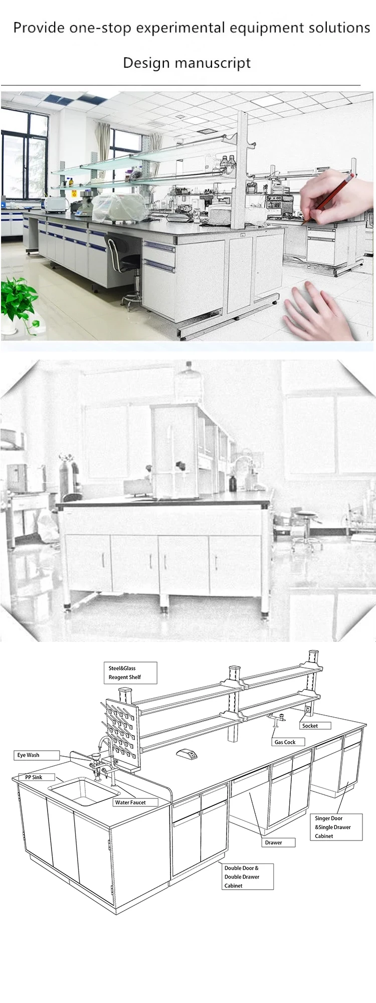 Cheap Factory Prices Chemistry Laboratory Laboratory Furniture, Pharmaceutical Factory Steel Lab Bench/