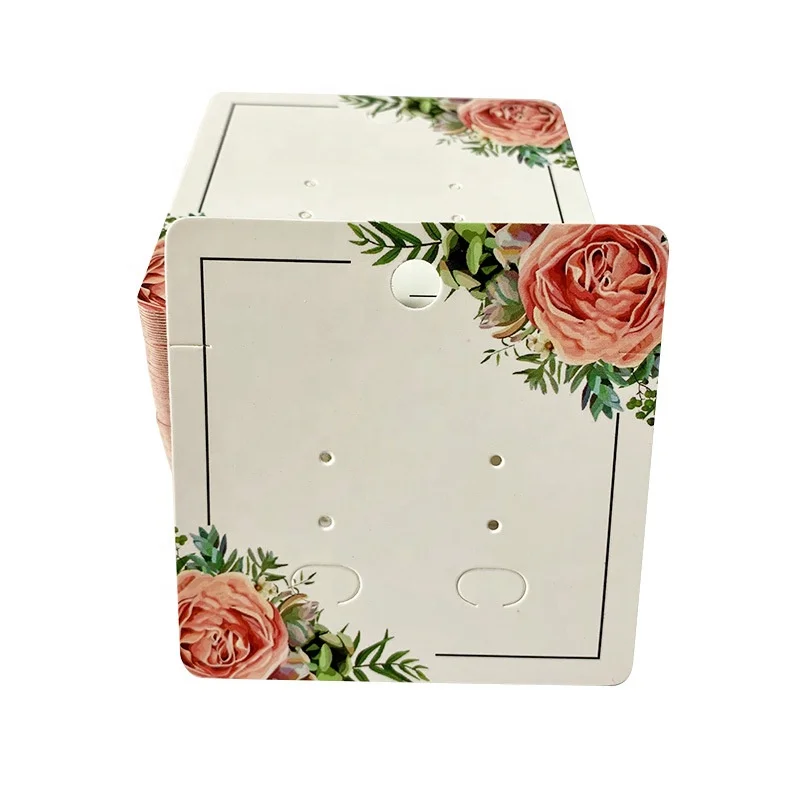 Unboxing-ready custom jewelry packaging cards E-commerce jewelry packaging with branded earring display cards