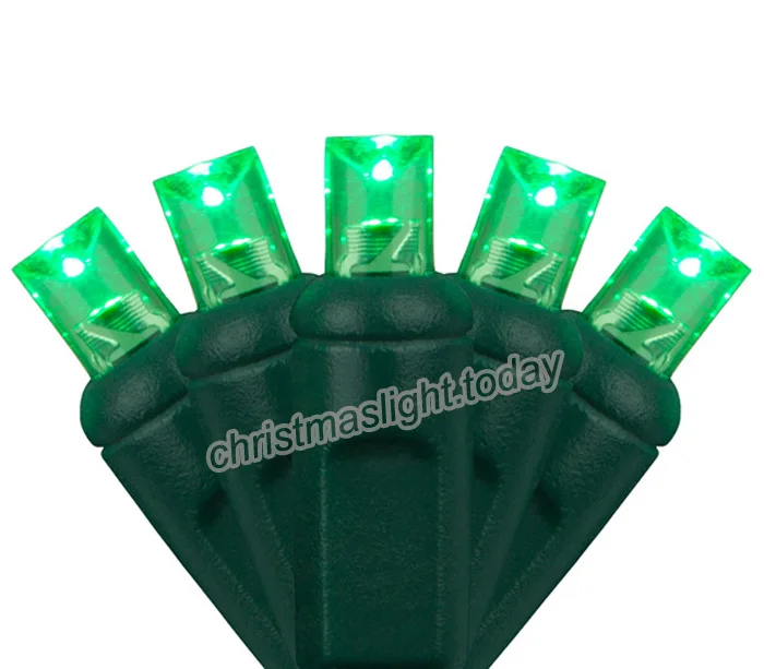 Green 100 LED 33.3ft  5MM  Conical Wide Angle Mini strobe light strings Waterproof Decorative  outdoor xmas  String Light