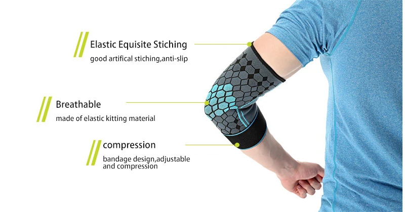 Worldwide Free Shipping Elastic Bandage Elbow Support Compression Elbow Protectors Elbow Pads