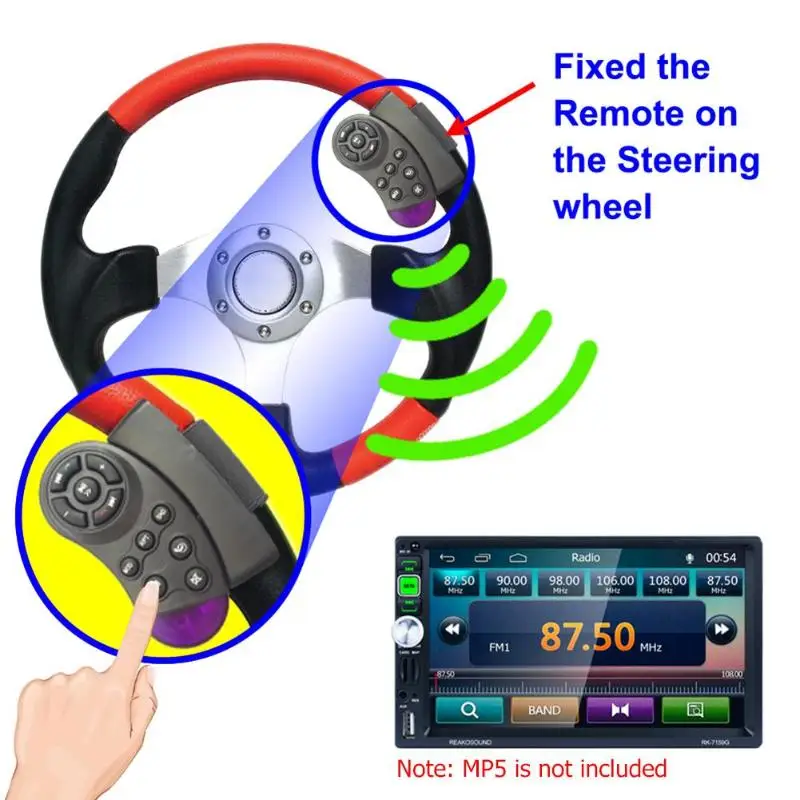 Portable Car Steering Wheel Control Mp5 Media Multimedia Player Dvd Car