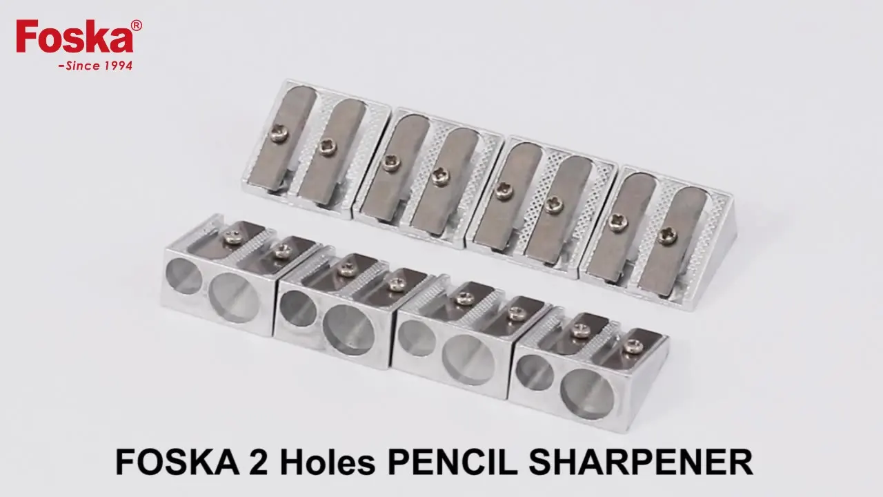 1PC Double Hole Pencil Sharpener Plastic Manual Mechanical Pencil