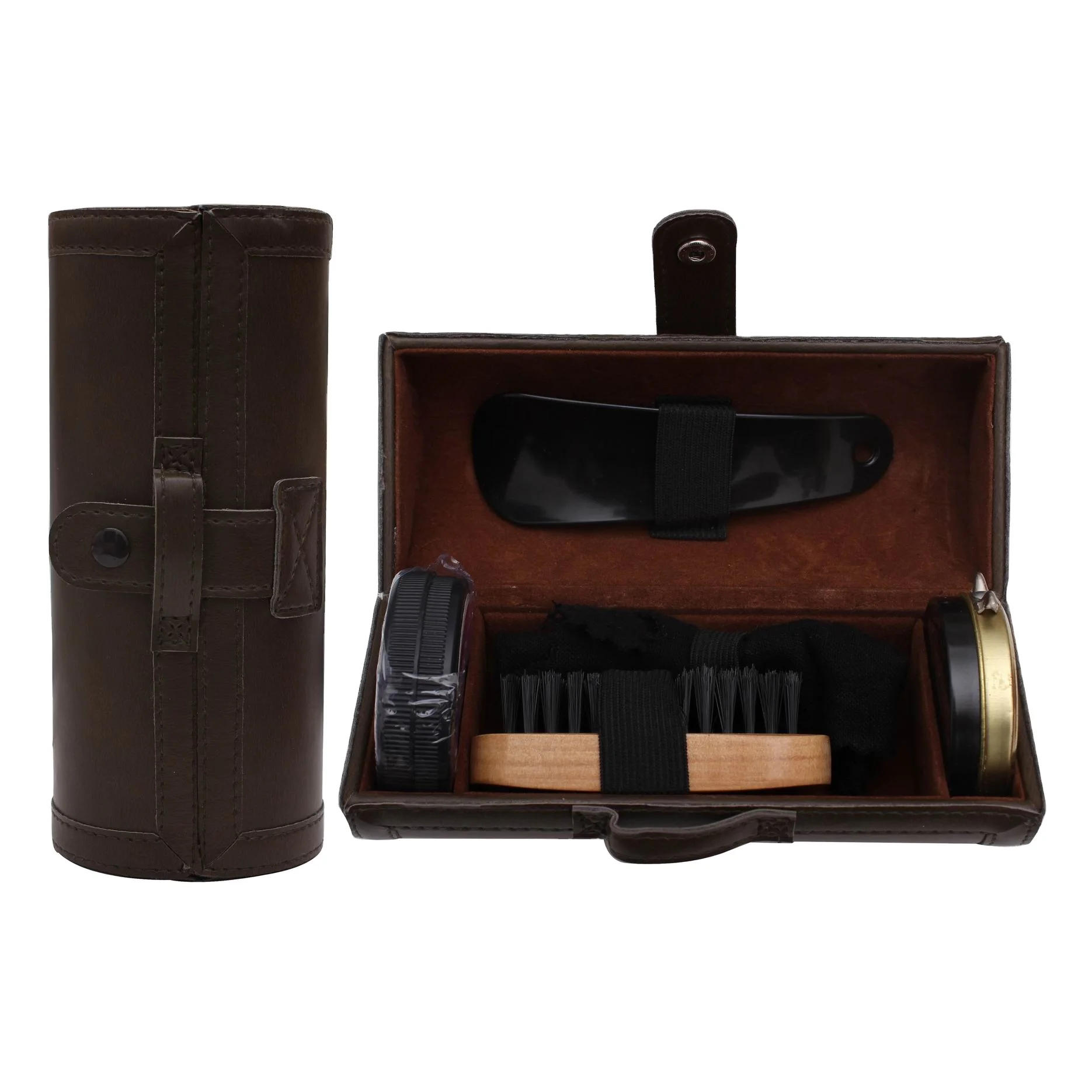 product hot sale 8pcs black travel shoe shine kit hotel shoe shine kit with factory price-3