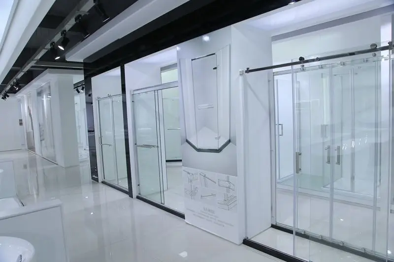 4mm 6mm Tempered Glass Bathroom Shower Cabinets With Metal Hinge And 304 Stainless Steel Door Handle 7