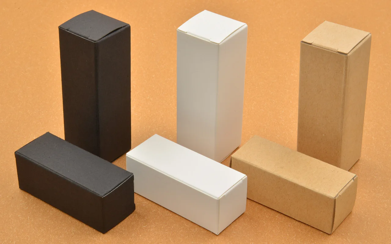 Packing Kraft White Black Paper Boxes For 5ml 10ml 15ml 20ml 30ml 50ml 100ml Dropper Essential ...