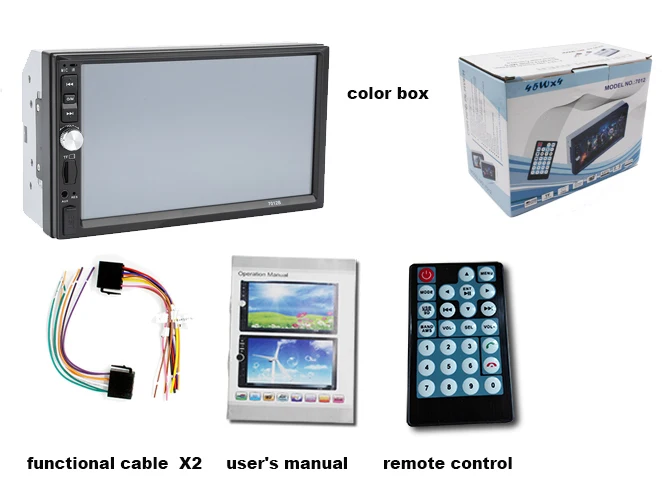 2 Din 7 Inch Tft Touch Screen Car Stereo Bluetooth Mp5 Mp3 Music Player