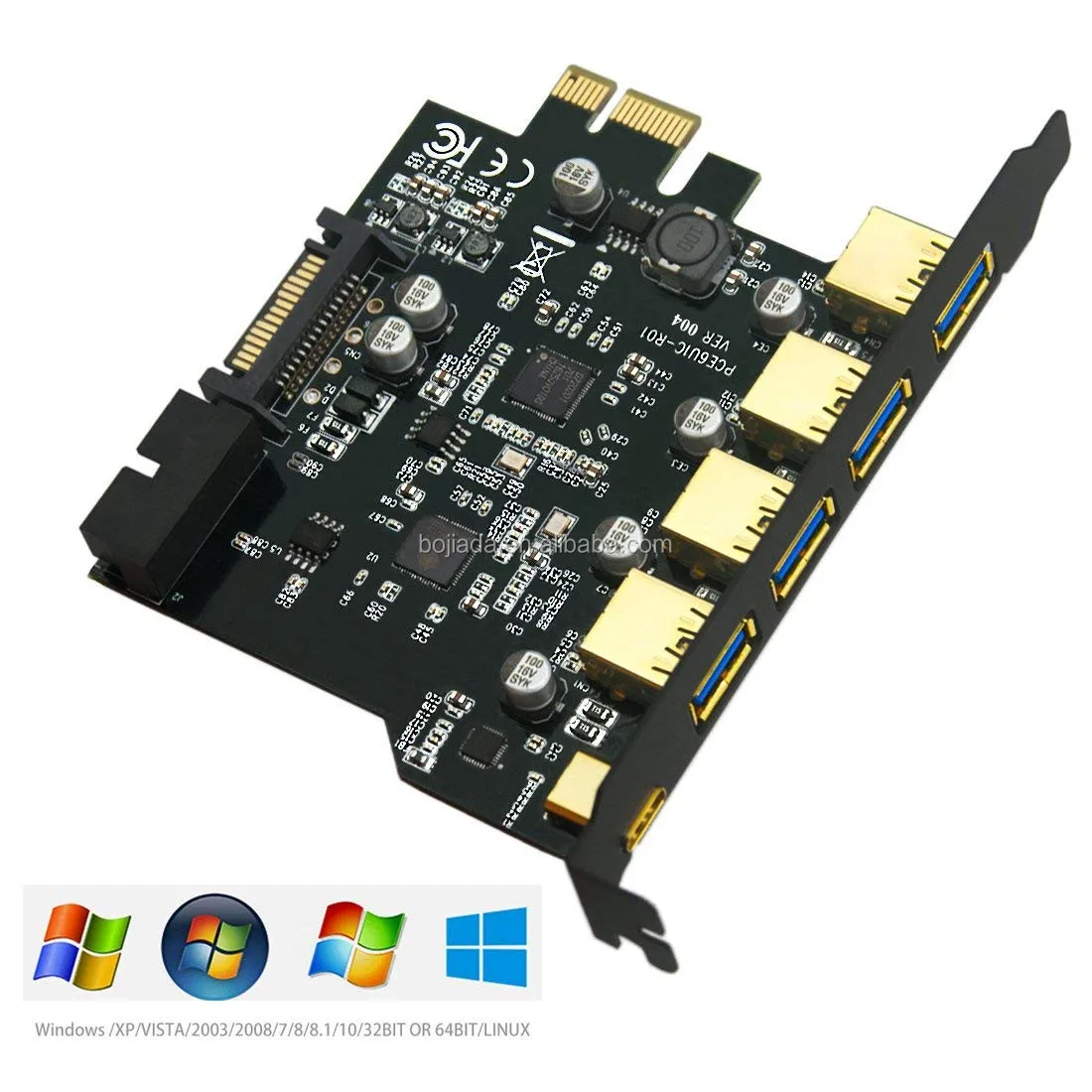 Pcie Pcie 1x To 5 Port Usb 3.0 & Usb 3.1 Type C Controller Expansion