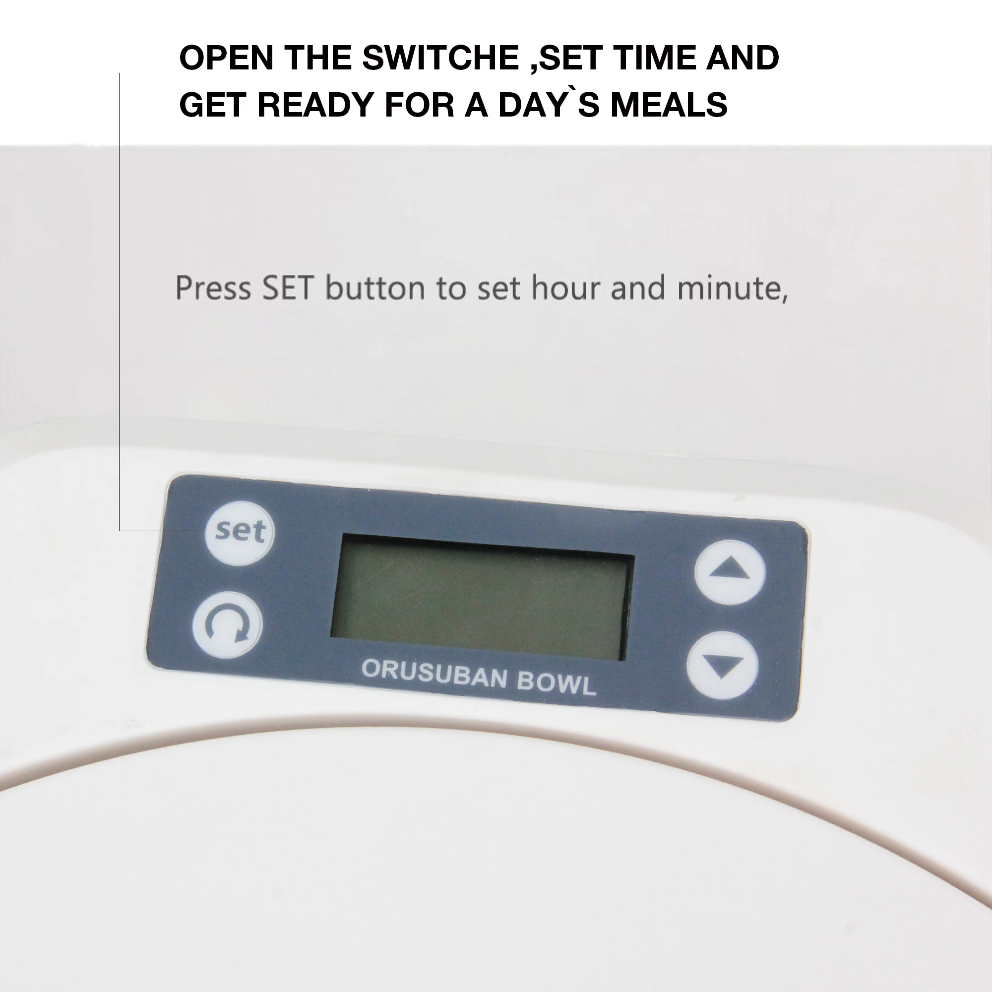 Pawise Smart Electronic Adjustable Five Meal Tray Dispenser Timed Slow Food Water Bowl Dogs Cats