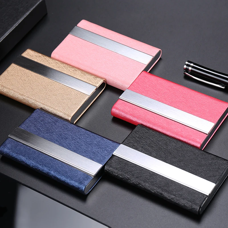 New Fashion Cardholder Waterproof Business Id Name Credit Card Holder PU Leather Name Card Case Name Card Holder