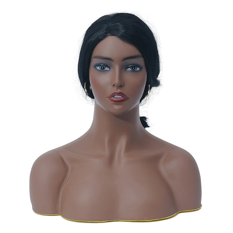 Realistic Dummy Head Bust Plastic Female Dummy Head With Shoulders Head