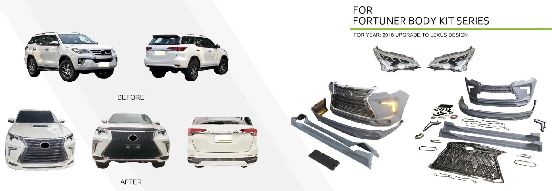 All Series Old Model Upgrade The Old Model Body Kits For Toyota Fortuner -  Buy Body Kits For Toyota Fortuner,Upgrade The Old Model Body Kits,Upgrade  Body Kits For 2016 Upgrade To Lexus