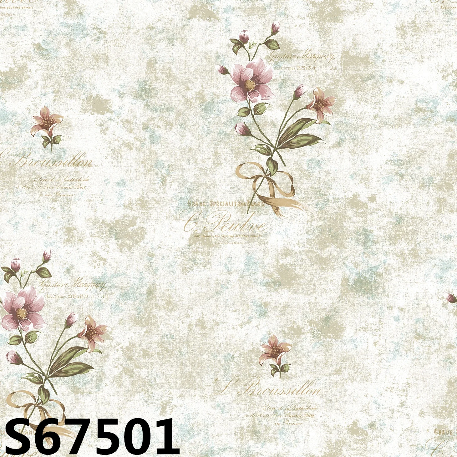 romantic flower wallpaper new designs hot sale