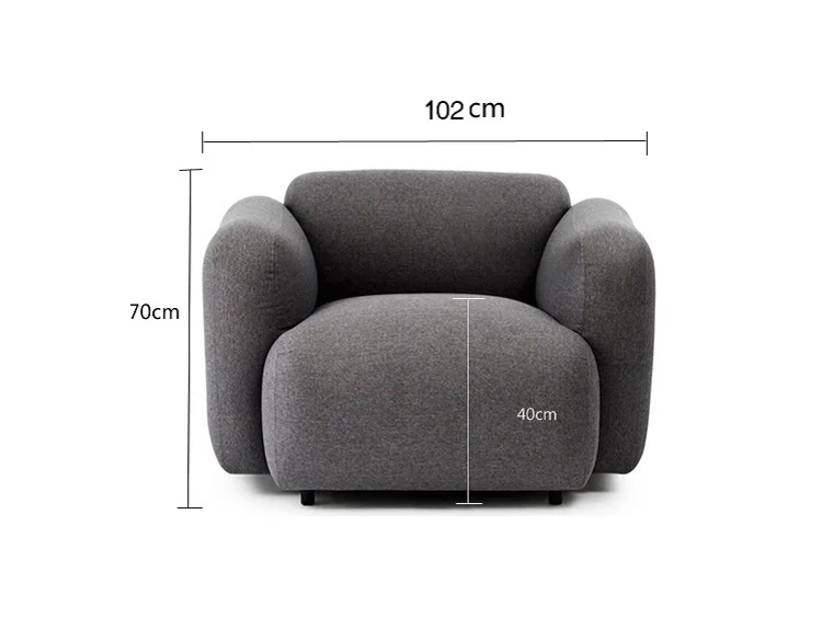 Hot Selling Office Room Furniture Nordic Wooden Sectional Seater Fabric Leisure Living Room Sofa