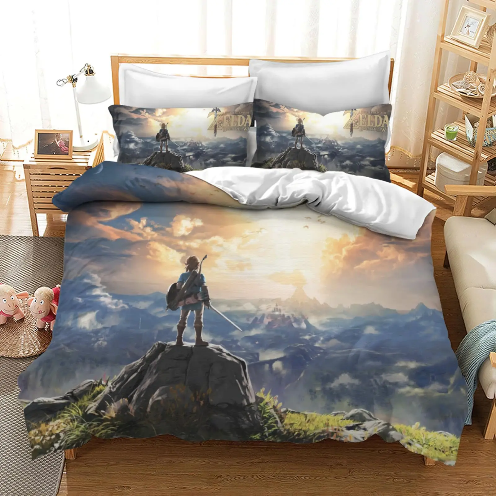 Kid′s 4PCS Cartoon Stars Printed Bedding Sets Duvet Set outlet Sheet Set